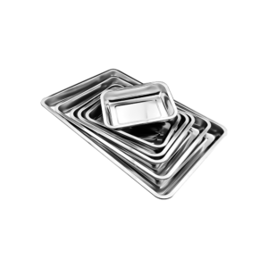 Nampan Stainless Steel Multifungsi Baki Makanan Food Tray Loyang Persegi Tebal Anti Karat 27x20–60x40 cm SUBRON