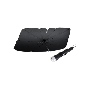 Sun Shade Mobil Payung Lipat Pelindung Kaca Depan Anti UV Titanium Silver 140x79cm Penahan Panas RELTON