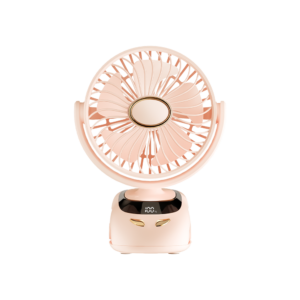 Kipas Angin Klip Mini Rechargeable 3000mAh LED Display | Clip Fan USB Portable untuk Meja